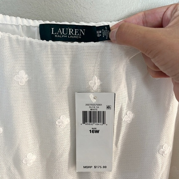 NEW Lauren Ralph Lauren Embroidered Midi Skirt Size 16W - Picture 3 of 6